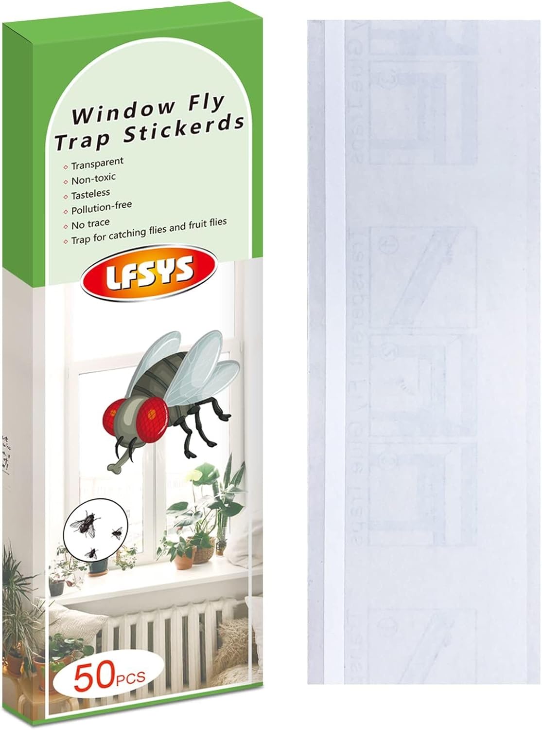 LFSYS 50 Window Fly Traps Indoor Fruit Fly Traps for Indoors