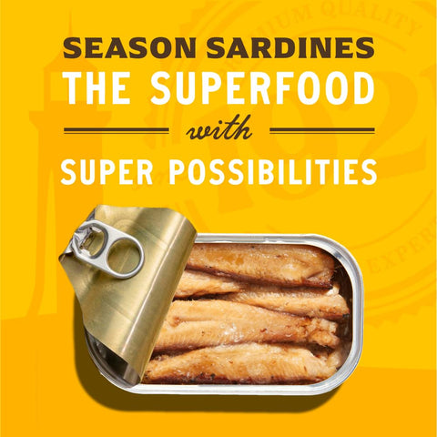 Season Sardine Fillets in Extra Virgin Olive Oil, 4.37 oz, 24-Pack