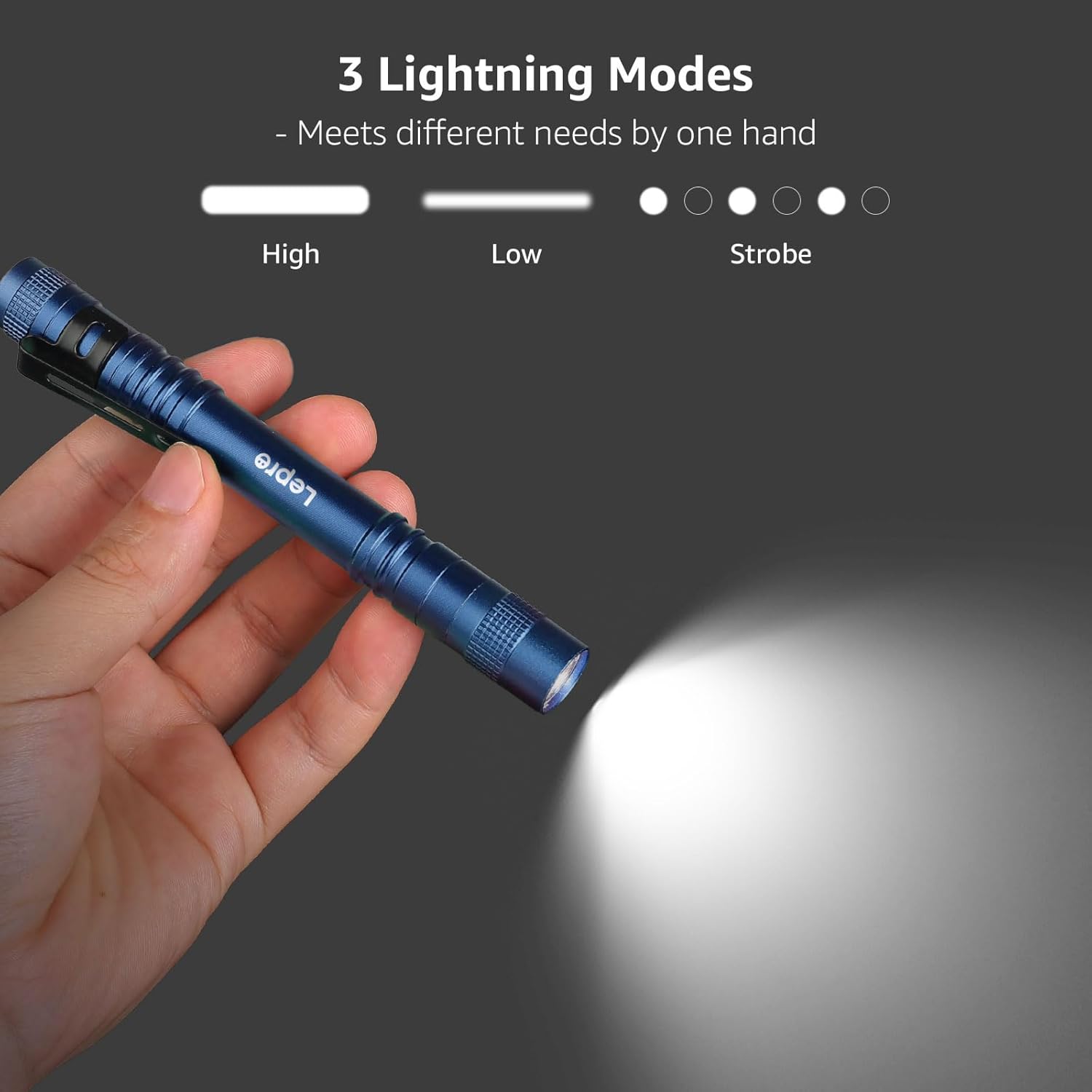Lepro LED Pen Flashlights, 2 Pack Mini Waterproof with Clip