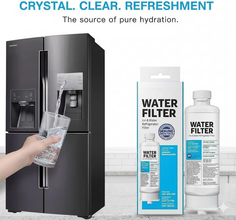 HAF-QIN/EXP DA97 Water Filter Replacement – Compatible with DA97-17376B – Carbon Block 99% Contaminant Reduction – Fresh Water & Ice – 24 Month Life 4 PACK