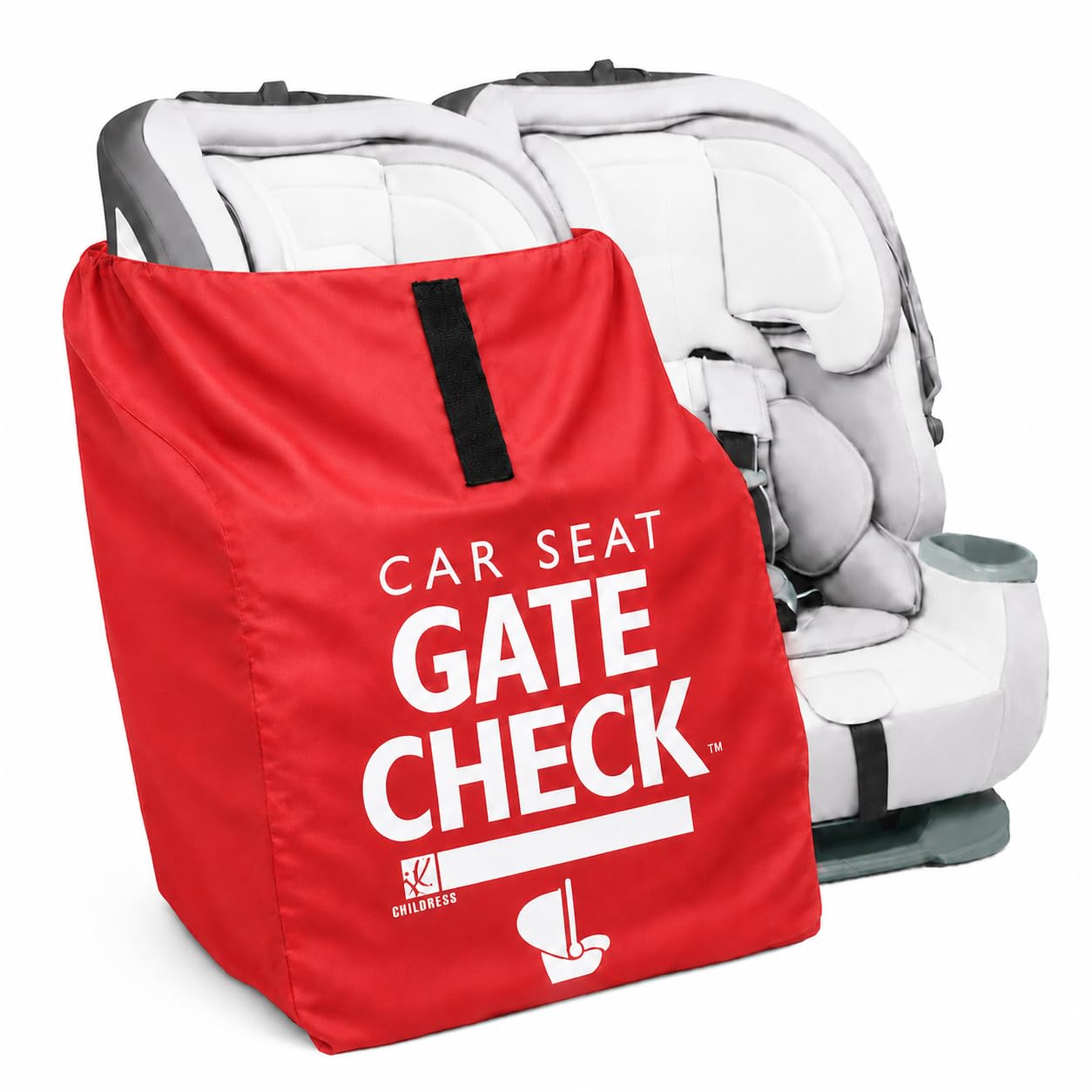 J.L. Childress Gate Check Travel Bag for Car Seats & Infant Carriers, Red