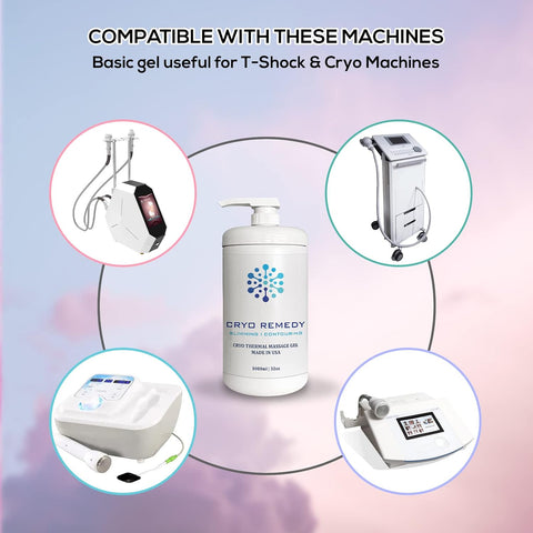 Cryo Conductive Thermal Gel with Hyaluronic Acid – 32oz | Professional RF, EMS, Slimming, Cellulite & Laser Hair Removal Gel for Spa & Clinic Use