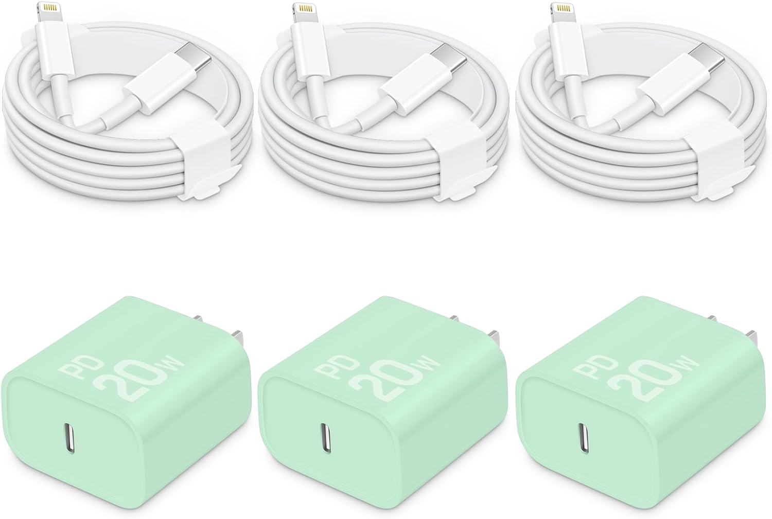 CXX 20W Fast Charger for iPhone 14/13/12 [3-Pack, MFi Certified]