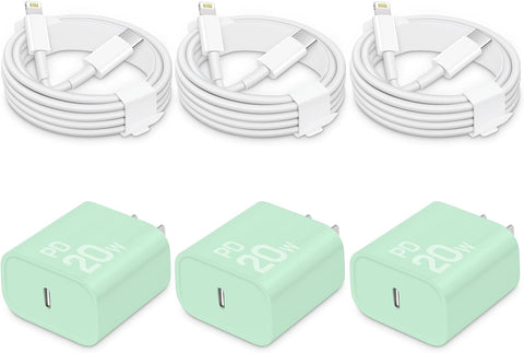 CXX 20W Fast Charger for iPhone 14/13/12 [3-Pack, MFi Certified]