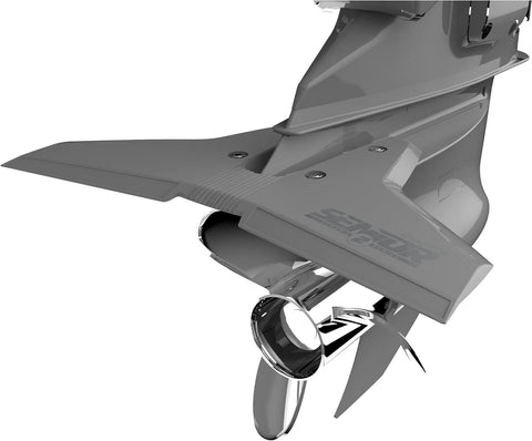 Classic Senior 2 Hydrofoils for 40-300 hp (Black) - Stabilizer Fins for Outboard/Outdrive Motors - Made in The USA