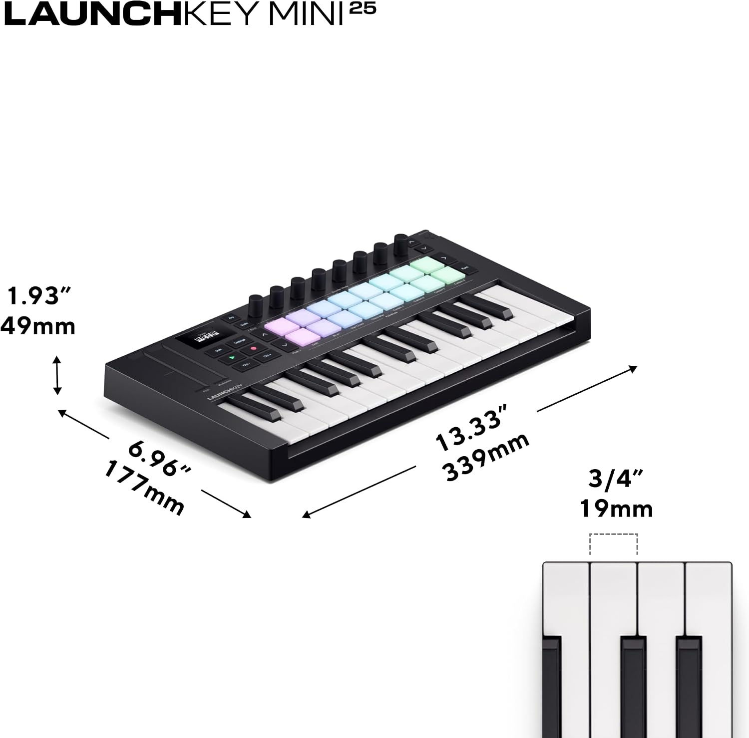 Novation Launchkey Mini 25 MK4 USB MIDI Keyboard Controller