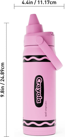 CamelBak Crayola Chug Stainless Steel Water Bottle 16oz, Carnation Pink