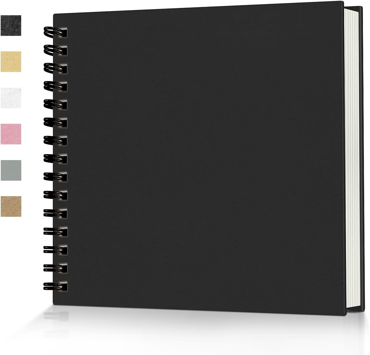 Popotop 8x8 Inch Scrapbook Photo Album, 60 Page Decorative Kraft Paper Book for 4x6 Pictures, DIY Memory Photo Albums as Gifts for Wedding Baby Christmas School Family