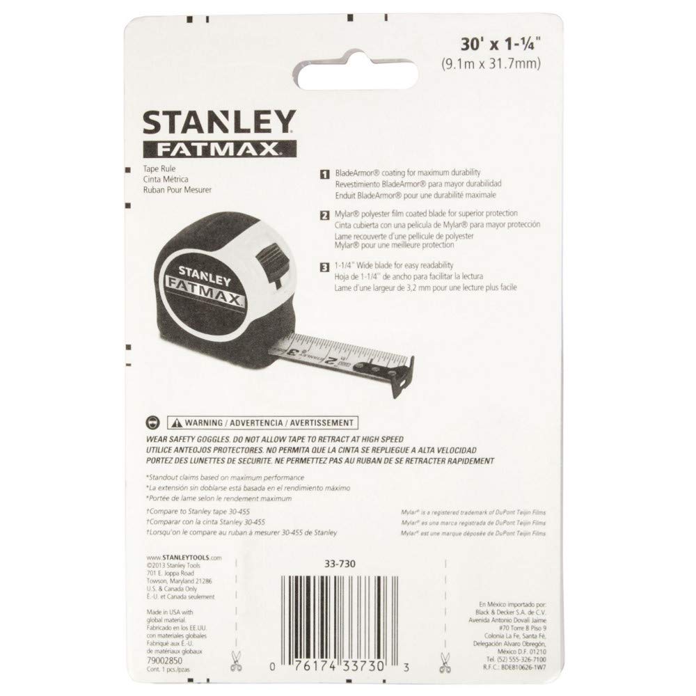 RULE TAPE 30FTX1-1/4IN FAT MAX