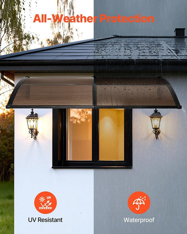 VEVOR Awnings for Door Entrance 38" x 78" Window Awning Canopy Exterior