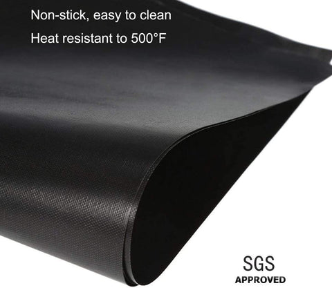 YRYM HT Reusable Gas Stove Burner Covers, 10.6" x 10.6", 8 Packs, Black
