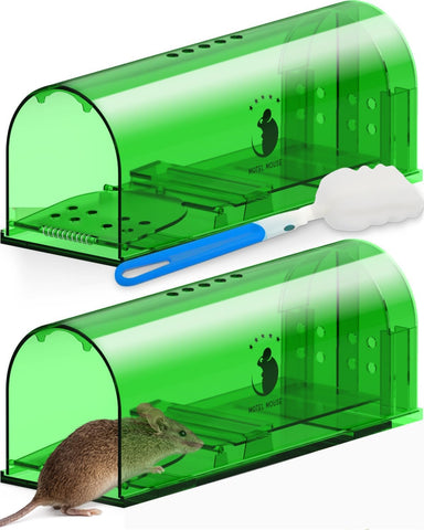 Motel Mouse Humane No Kill Mouse Traps Live Catch & Release - 2 Pack