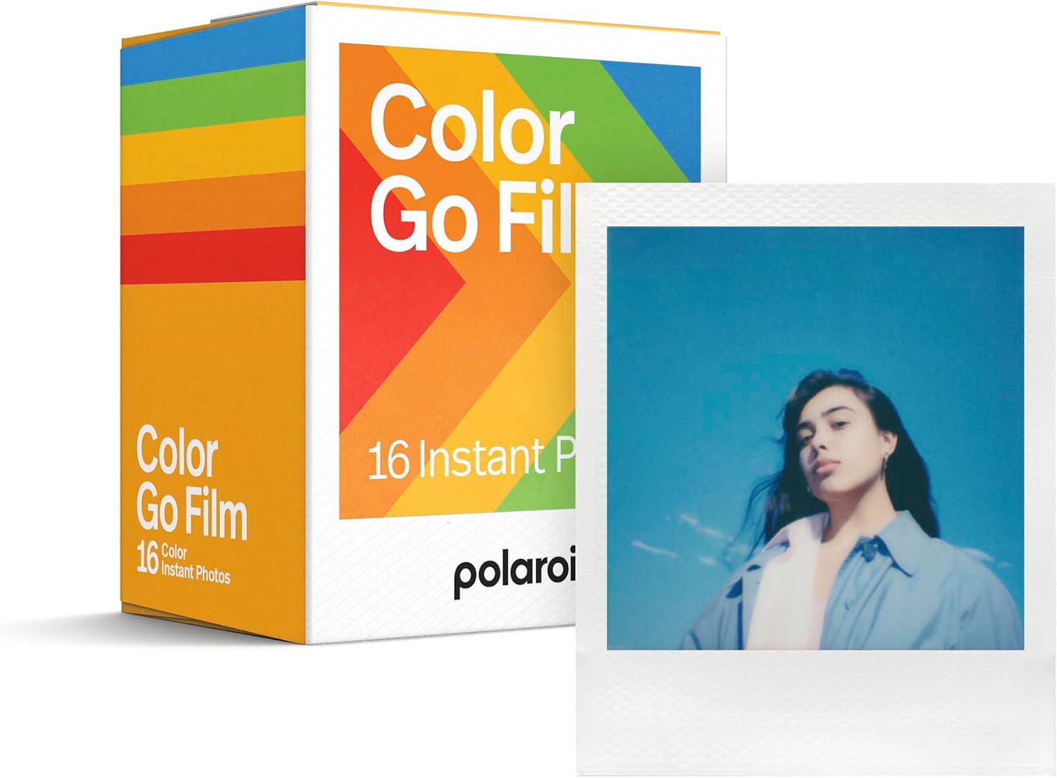 Polaroid Go Color Film, White Frame, 16 Photos (6017), Compatible with Go Cameras Only