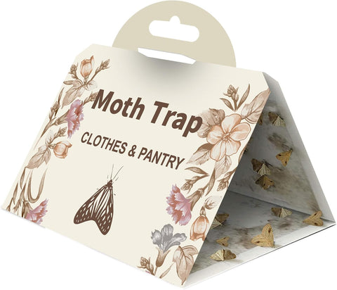 Pantry Moth Traps 10-Pack Safe and Effective for Food and Clothing- Glue Traps with Pheromones for Wool Closet Carpet Food and Cupboard K01
