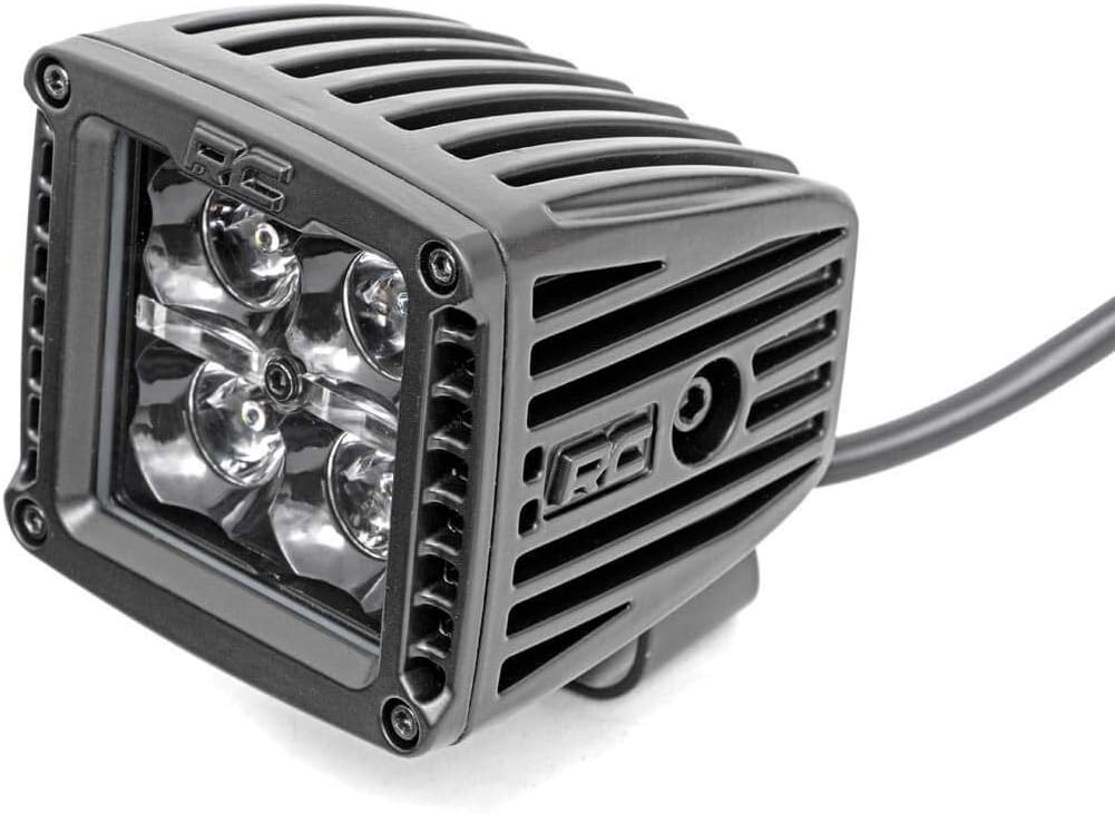 Rough Country 2" Black Series Square LED Cube Lights | Amber DRL - 70903BLKDRLA