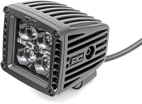 Rough Country 2" Black Series Square LED Cube Lights | Amber DRL - 70903BLKDRLA