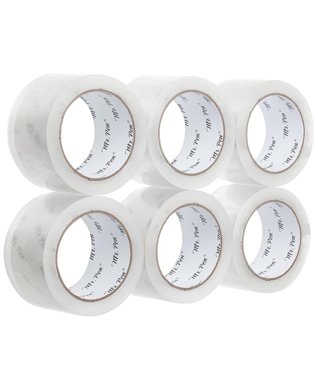 Mr. Pen- Packing Tape, 6 Pack, 2.7mil, 2' Wide, 60 Yards, Clear