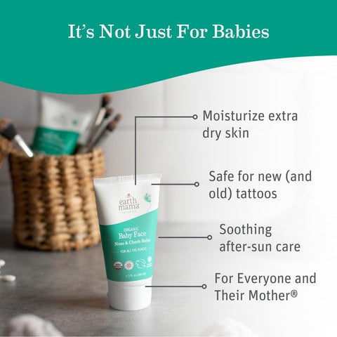Earth Mama - Organic Baby Face Nose & Cheek Balm - 2 fl oz (2 Pack)