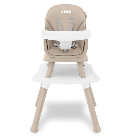 Jeep Milestone 6-in-1 Convertible High Chair by Delta Children, Light Tan