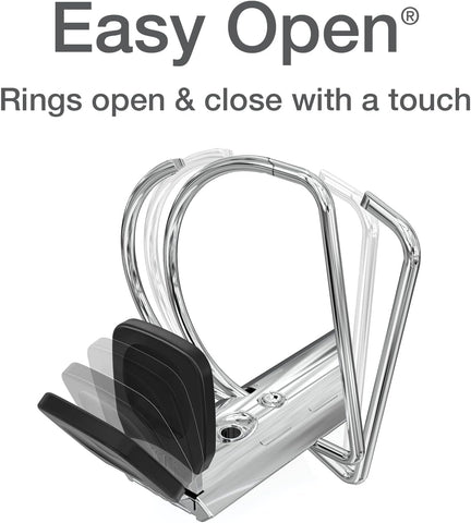 Oxford 3 Ring Binders, 2 inch ONE-Touch Easy Open D Rings, 3-Sided View Binder Covers, Binders for School, Xtralife Hinge, Non-Stick, PVC-Free, Natural Pastel, 530-Sheet Capacity, 4 Pack (79923)
