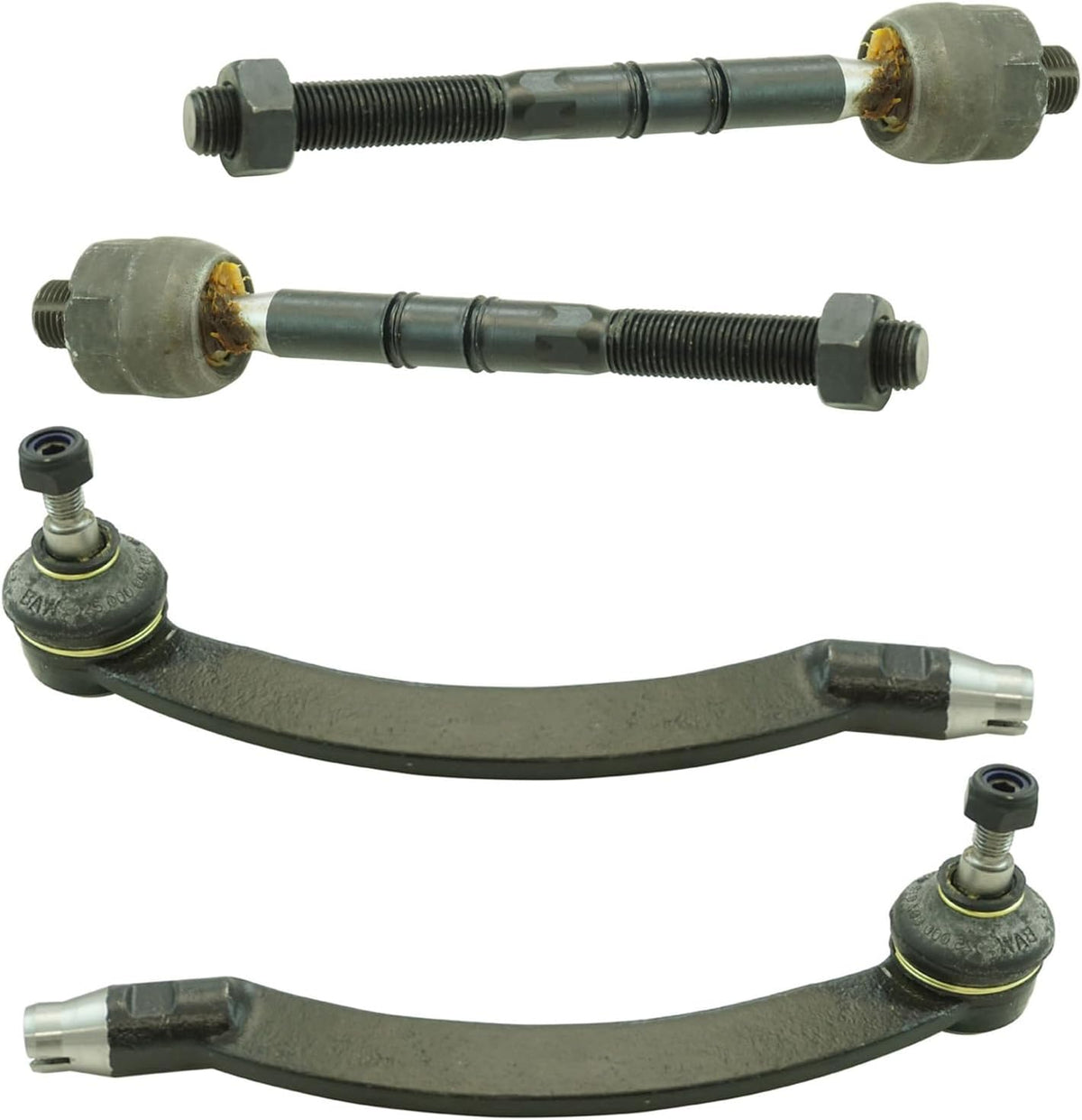 TRQ Inner and Outer Driver and Passenger Side Tie Rod Set 4 Piece