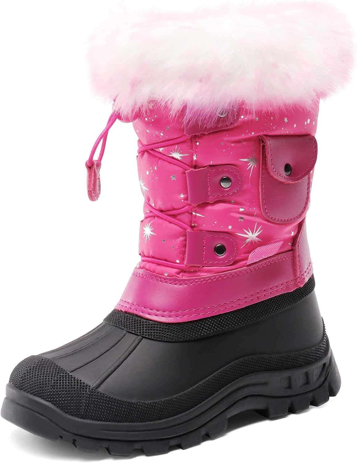 DREAM PAIRS Girls Snow Waterproof Winter Boots