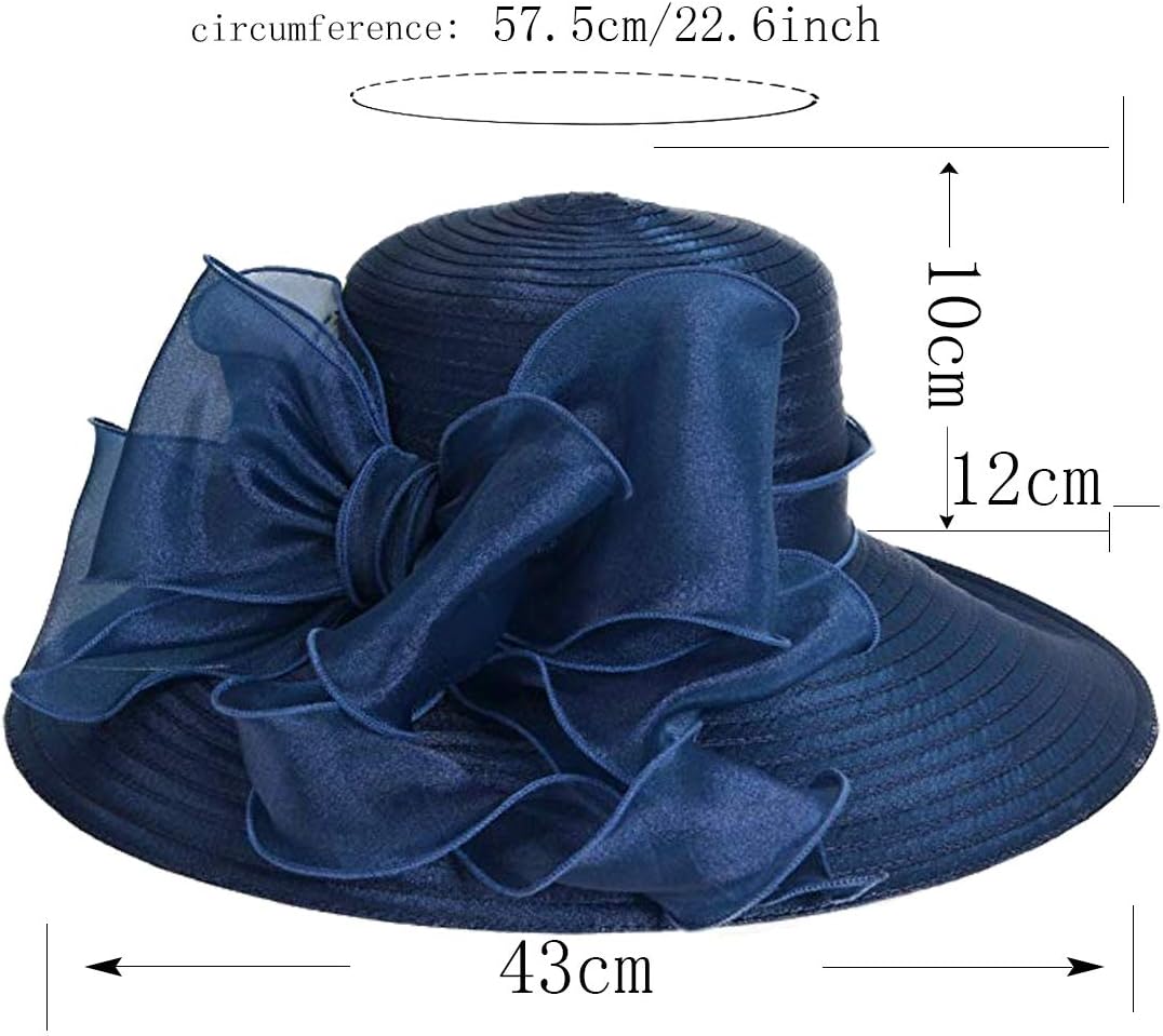 Ruphedy Women Derby Church Dress Hat Fascinator Tea Party Wedding Bucket Hat