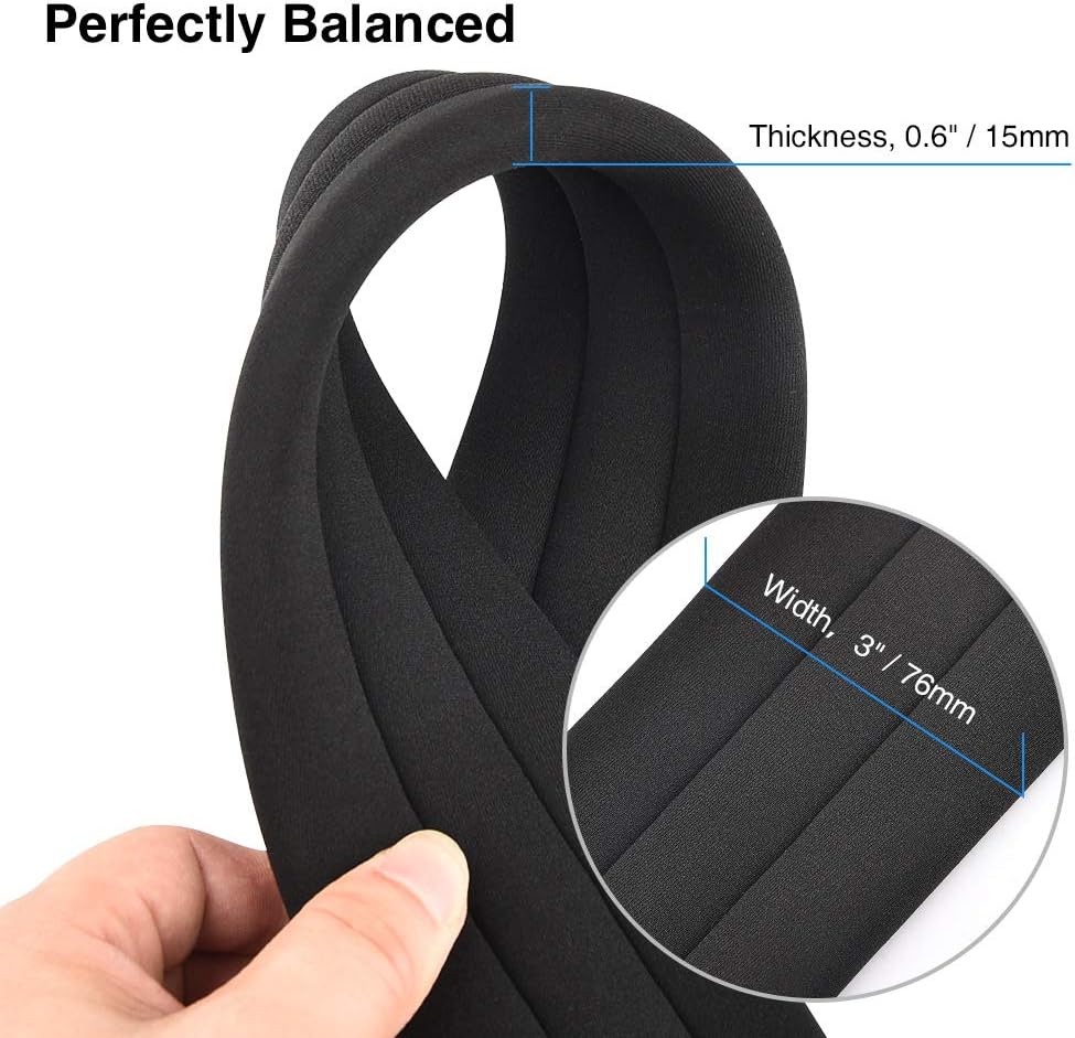 LEKATO Bass Guitar Strap for Electric Guitar & Bass 3" Wide Guitar Straps Padded Bass Guitar Strap Adjustable Length from 38" to 47" Bass Guitar Straps with Pick Holder 2 Safety Strap Locks & 6 Picks