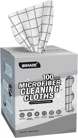 UNIMADE Microfiber Cleaning Cloths, 100 Sheets Kitchen Towels & Dish Cloths
