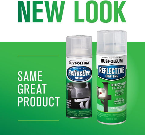 Rust-Oleum 214944 Specialty Reflective Spray, Semi Transparent Clear Finish,10oz - Pack of 2