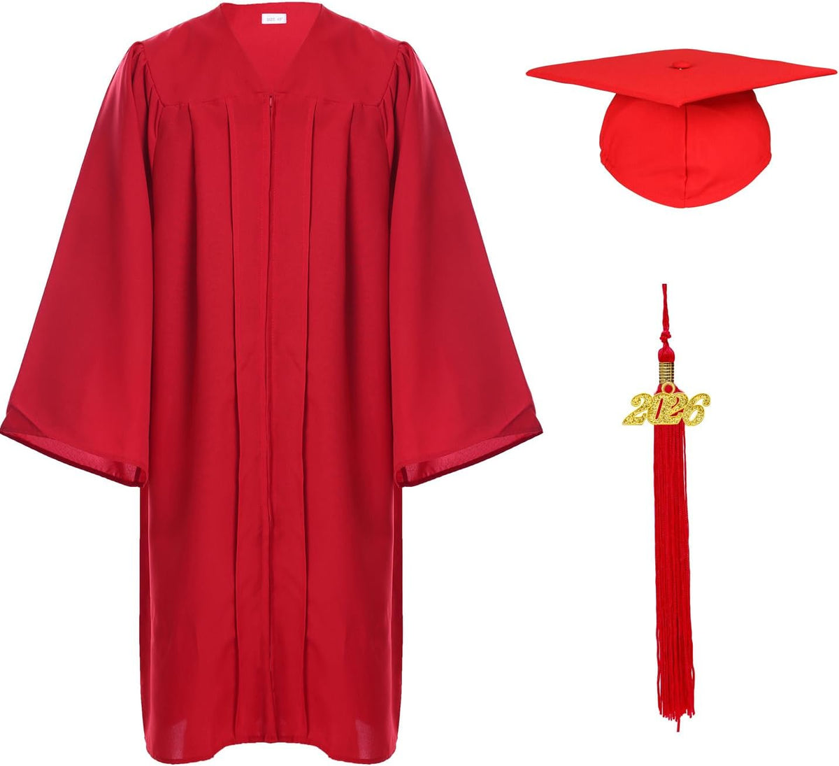 Unisex Adult Matte Graduation Cap and Gown Tassel Set