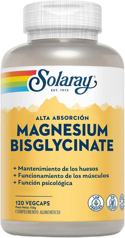 SOLARAY Enhanced Absorption Magnesium Glycinate 350 mg, 120 VegCaps