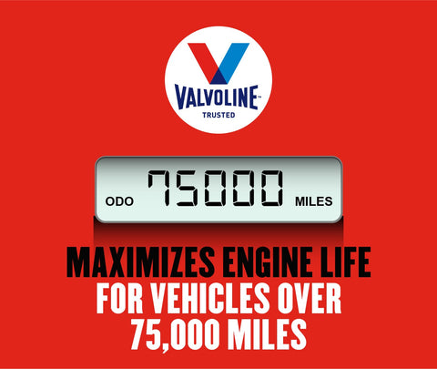 Valvoline High Mileage with MaxLife Technology SAE 10W-30 Synthetic Blend Motor Oil 5 QT