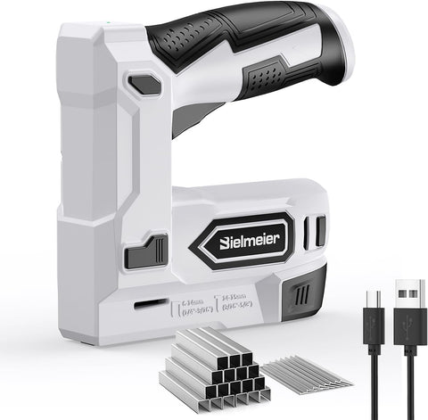 Bielmeier 2-in-1 Cordless T50 Staple Gun & Brad Nailer, 4V Battery Powered