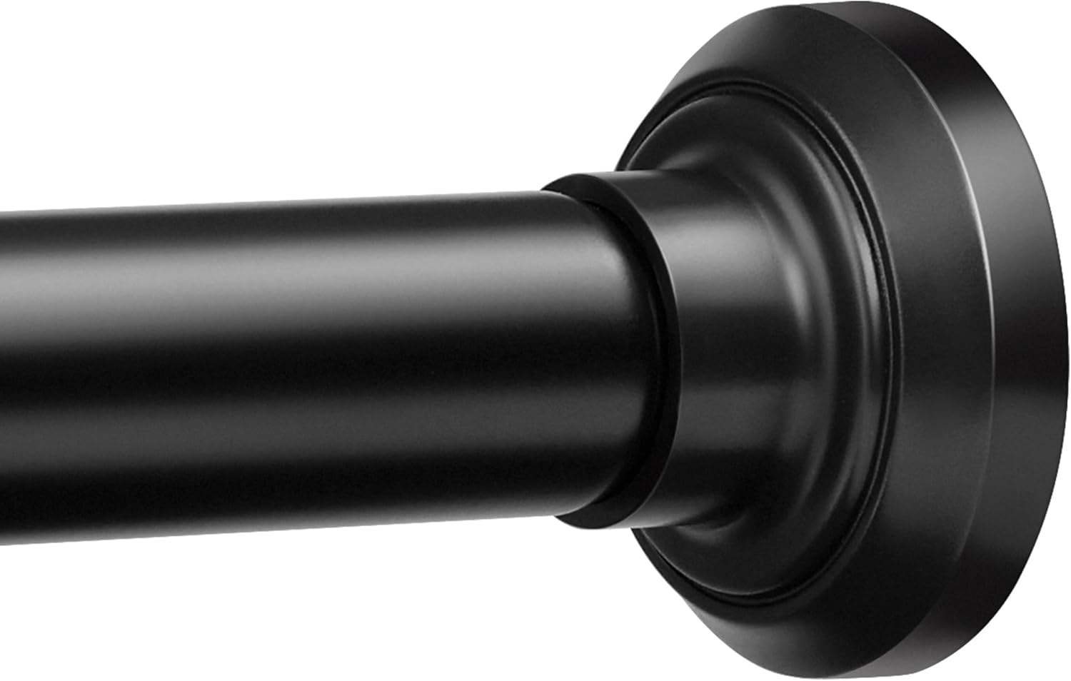 ENJOYBASICS 1" Black Shower Curtain Rod, 30-64" Adjustable, Secure Tension