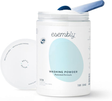 Esembly Laundry Washing Powder, 3lbs Refillable Cannister with Scoop
