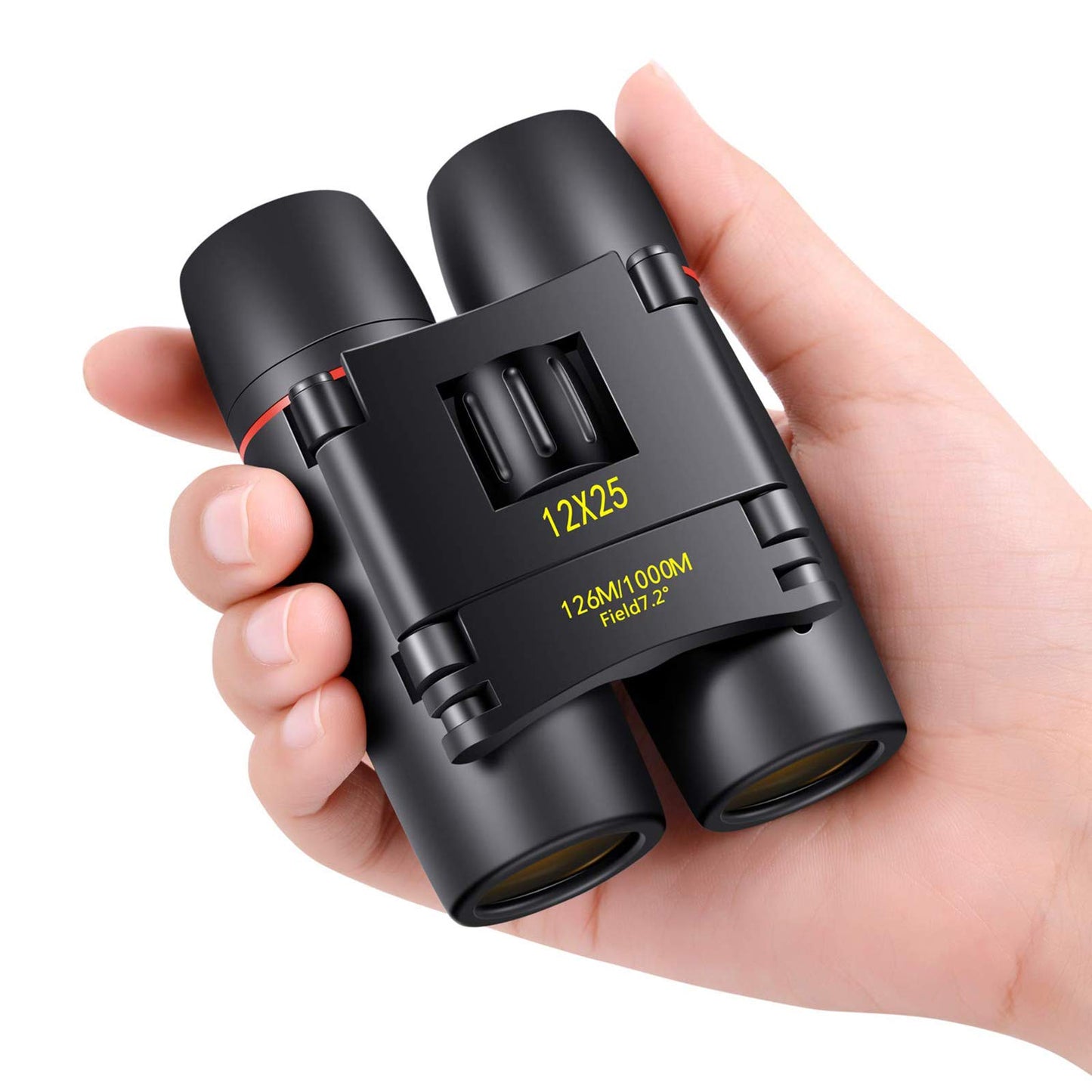 POLDR 12X25 Small Pocket Binoculars Compact Adults,Mini Kids Binoculars Boys for Bird Watching,Concert Theater Opera