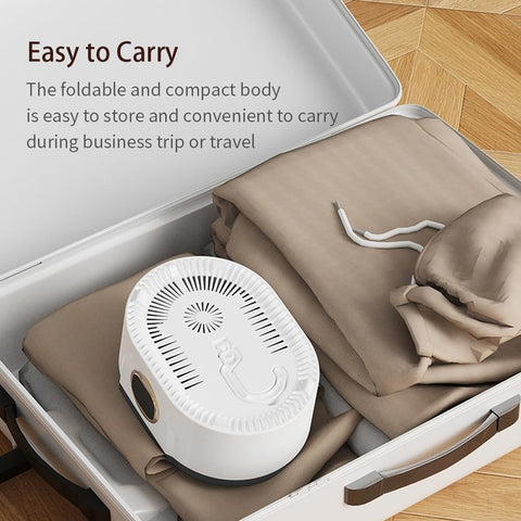 Portable Clothes Dryer - Mini Small Compact Foldable Quiet Fast-Drying Electric Machine with Adjustable Timer & UV Hygiene for Travel,RV, Home,Apartment(White)