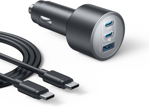 Anker 167.5W Max 3-Port Ultra-Compact USB C Fast Charging Car Charger