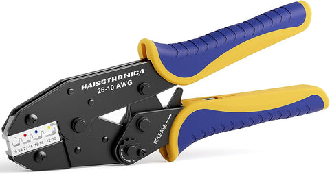 haisstronica Crimping Tool for Heat Shrink Connectors, AWG 26-10, HS-8327