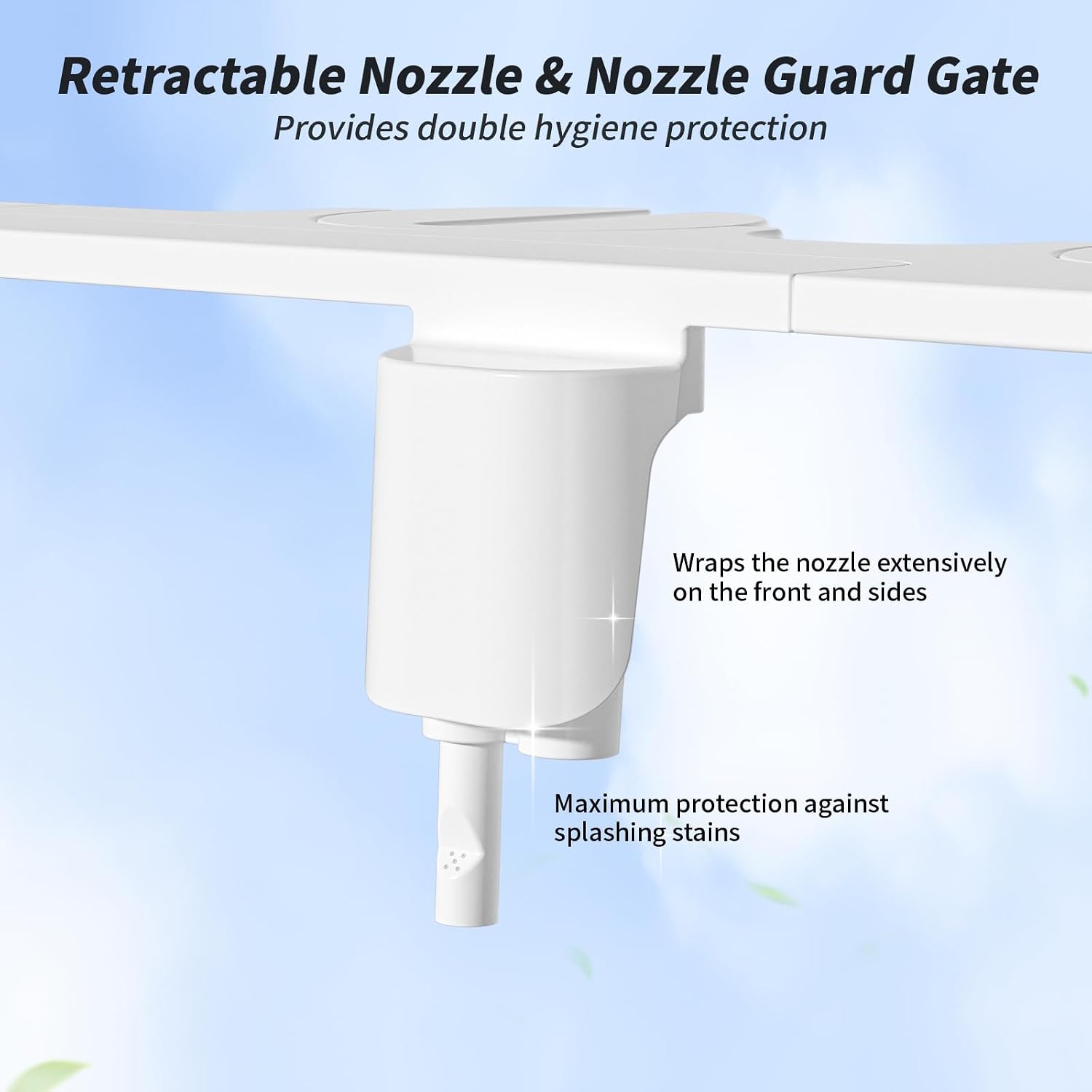 SAMODRA Non-Electric Bidet Attachment for Toilet – Self-Cleaning Dual Nozzle (Frontal & Rear Wash), Adjustable Water Pressure, Fits Most Toilets, Easy Installation (Classic Black/Silver)