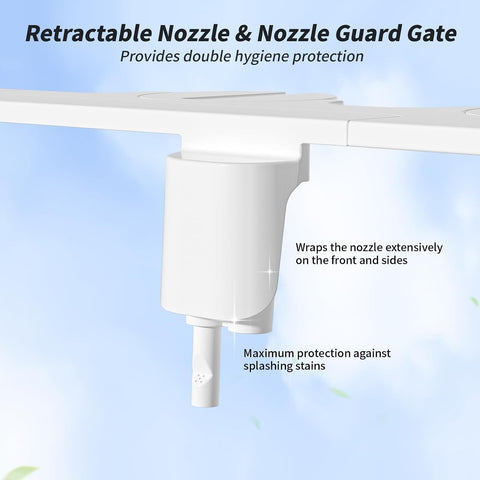 SAMODRA Non-Electric Bidet Attachment for Toilet – Self-Cleaning Dual Nozzle (Frontal & Rear Wash), Adjustable Water Pressure, Fits Most Toilets, Easy Installation (Classic Black/Silver)