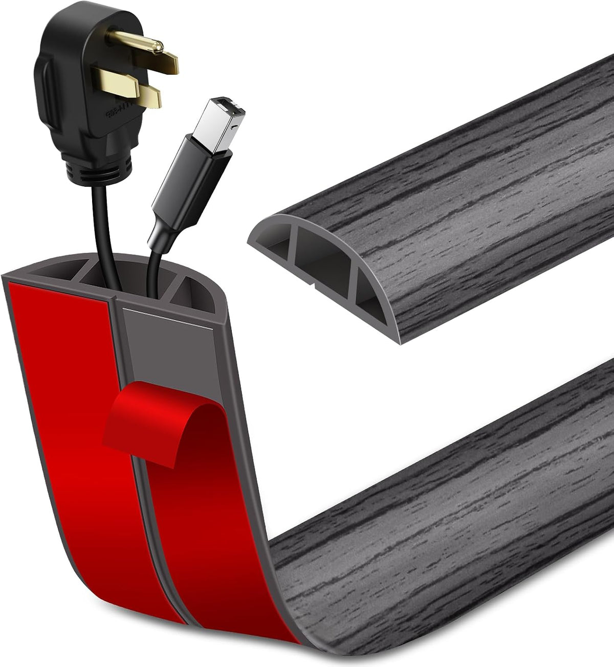 LSGCQ Floor Cord Cover Self Adhesive Cord Hider Floor Cable Management