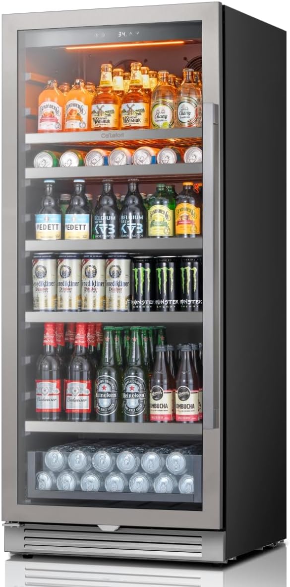 Ca'Lefort 24'' Beverage Refrigerator, 283 Can Beverage Fridge Under Counter