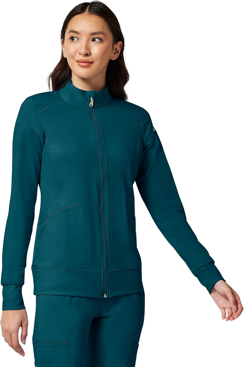 Cherokee iFlex Scrub Jacket for Women 2 Pocket Zip Front