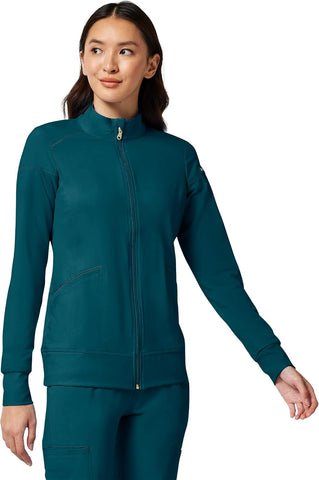 Cherokee iFlex Scrub Jacket for Women 2 Pocket Zip Front