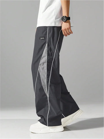 SOLY HUX Men's Track Pants Baggy Parachute Sweatpants
