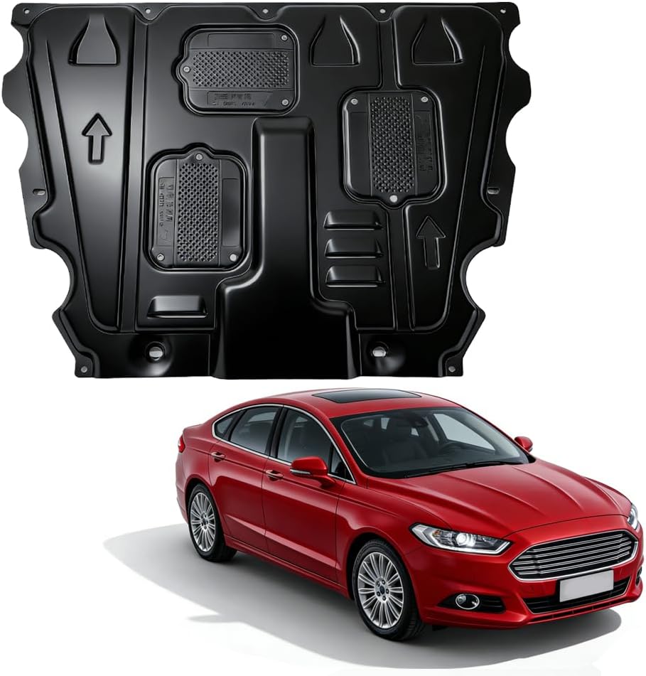 Engine Guards Mud Flaps for Ford Fusion 2013 2014 2015 2016 2017 2018 2019 2020 Front Engine Splash Shield Guards Suitable for Fusion Under Engine Cover Directly Replace Original One Black