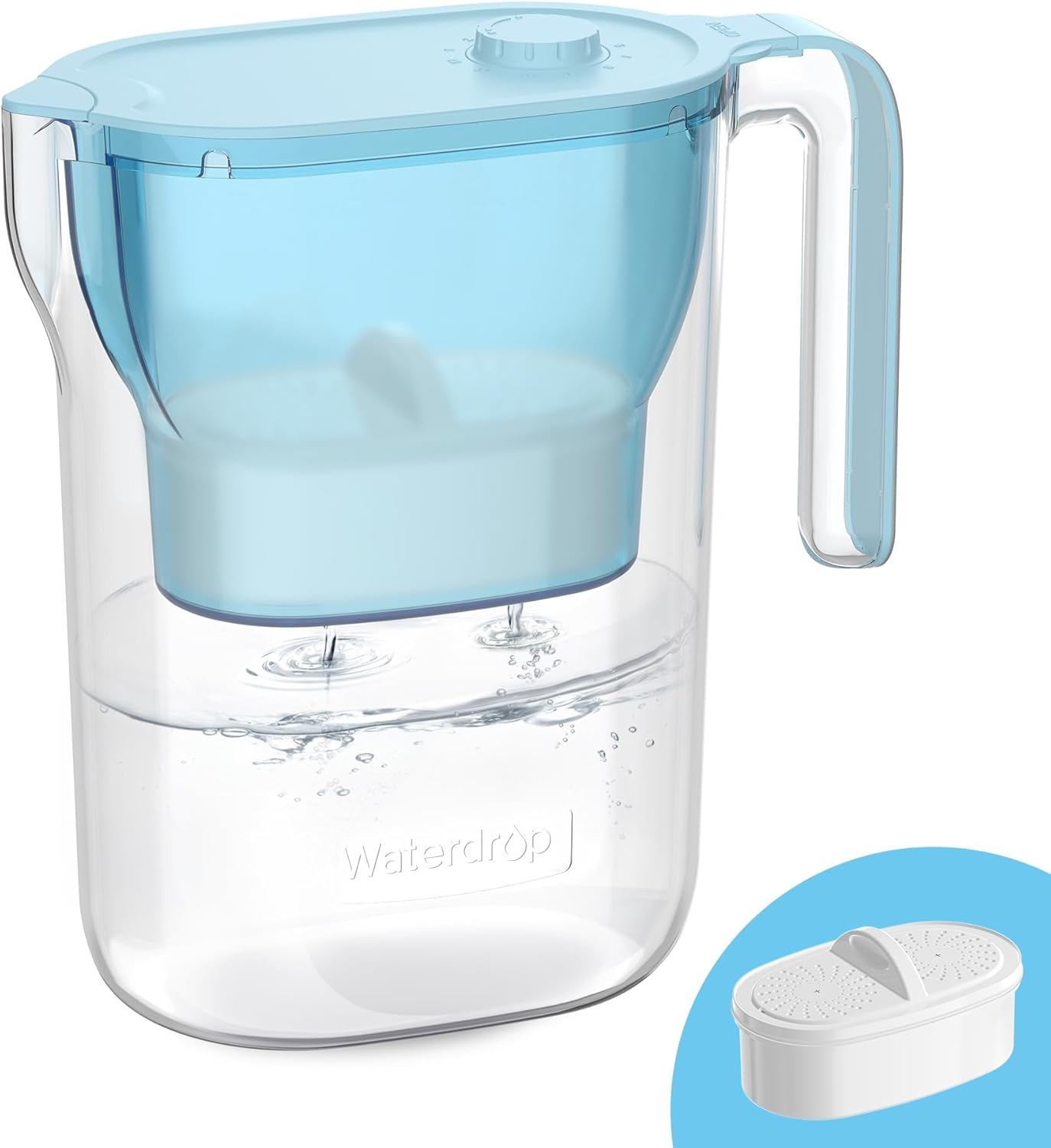 Waterdrop PT-05P Water Filter Pitcher with 4 Filters, 7-Cup, NSF Certified