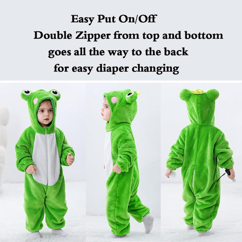 Baby Halloween Costumes For Kids Infant Toddler Boys Girls Animal Frog Onesie Pajamas Costume Cartoon Romper Outfit